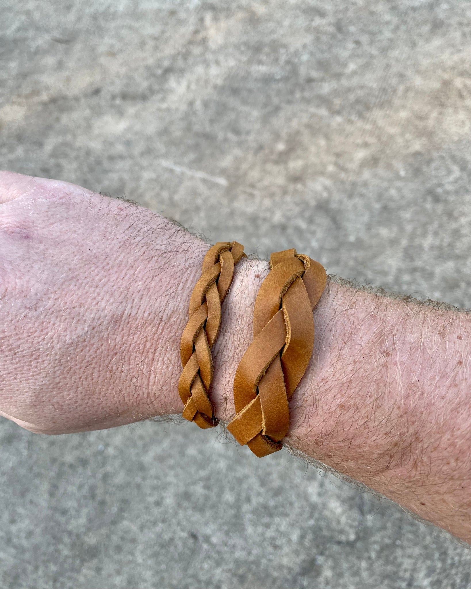 Mystery-Braided Leather Cuff