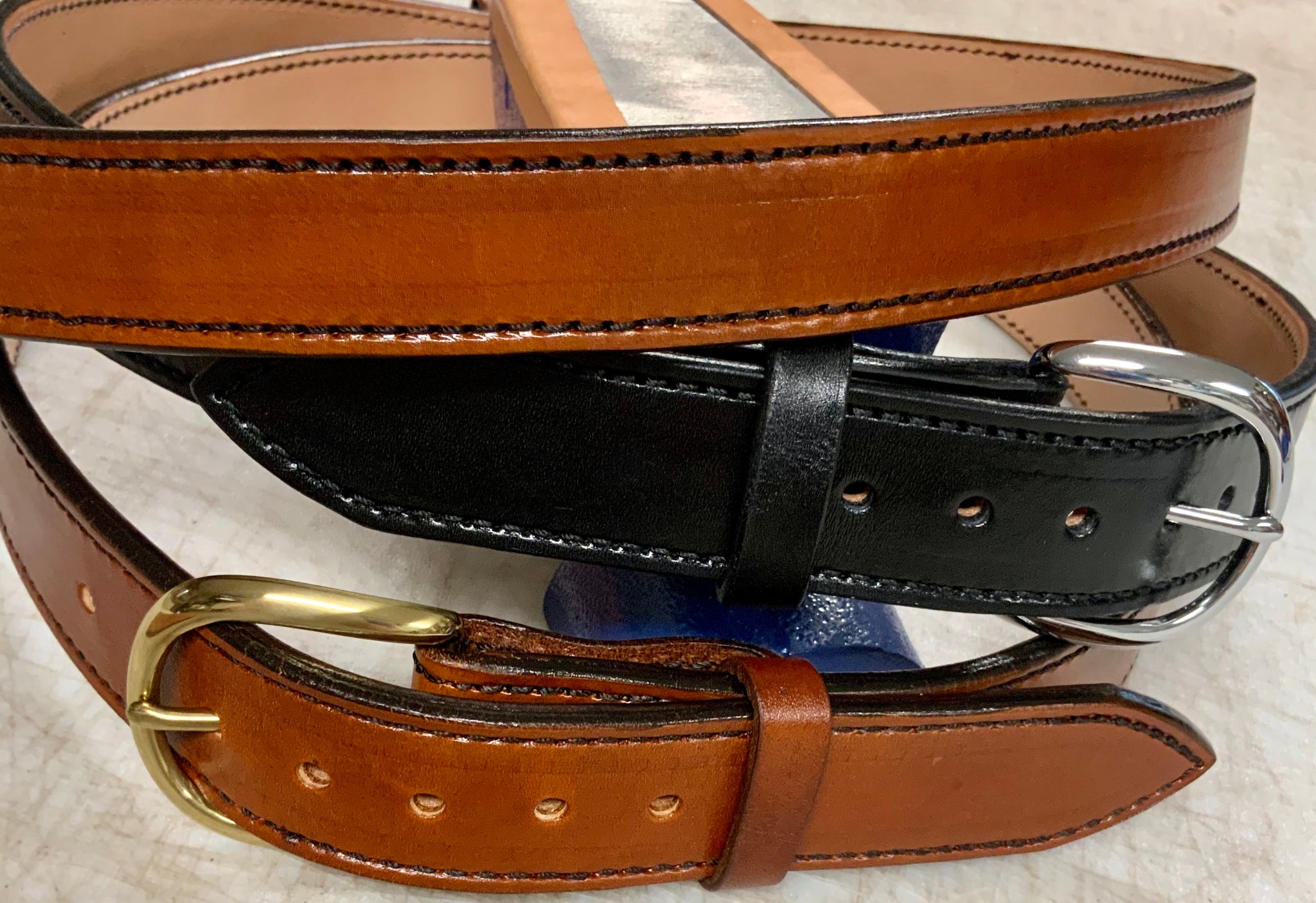 Men's Tan Leather Belt