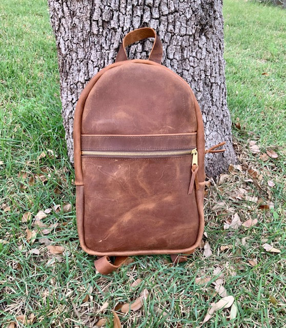 china handmade leather backpack Handmade Leather Backpack | Oil Tanned Leather