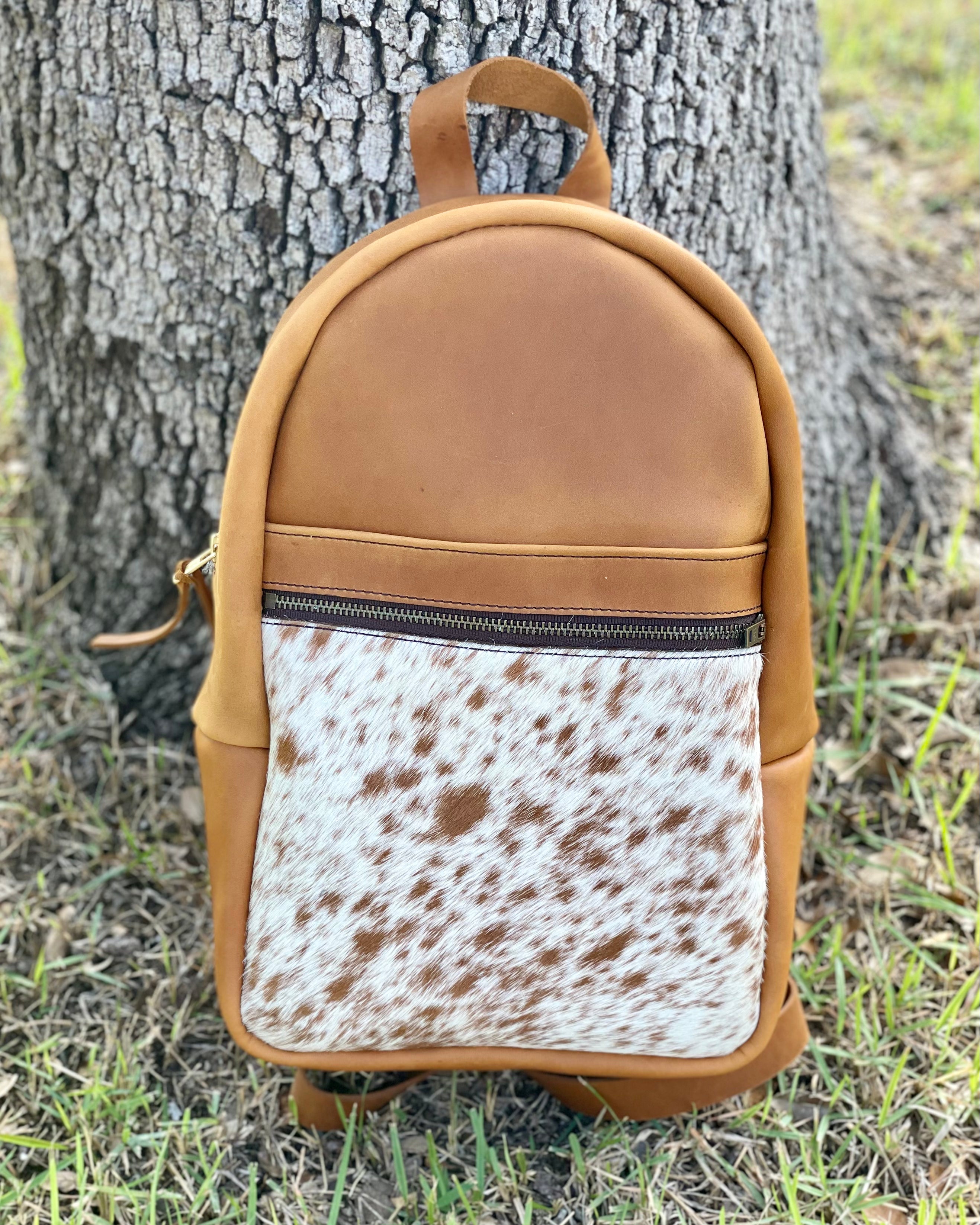 custom leather backpack purse in texas Handmade Leather Backpack | Oil Tanned Leather