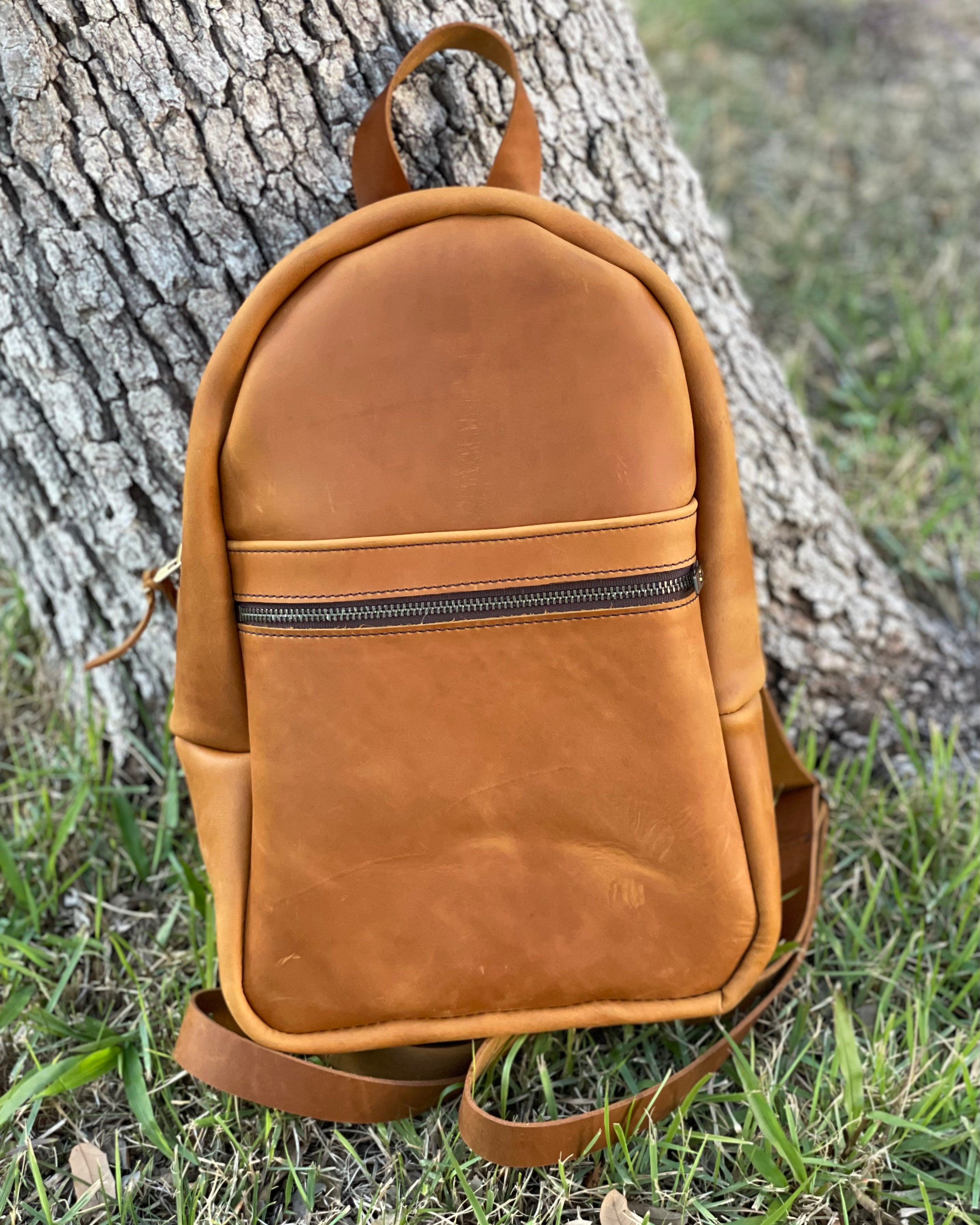 china handmade leather backpack Handmade Leather Backpack | Oil Tanned Leather