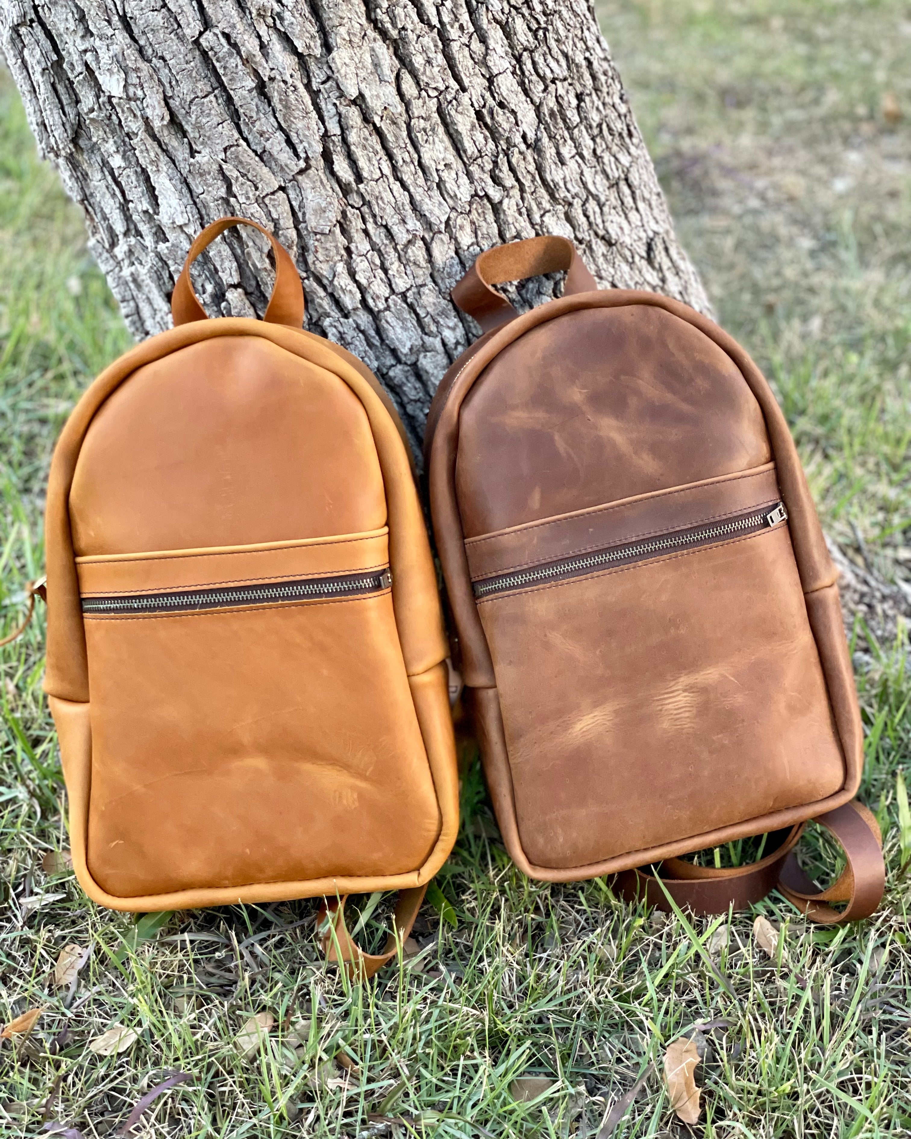 custom made leather backpacks Handmade Leather Backpack | Oil Tanned Leather